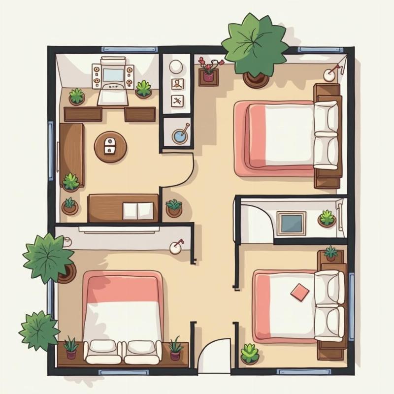 Cách bố trí phòng khách, bếp và phòng ngủ hợp phong thủy cho gia chủ theo tuổi