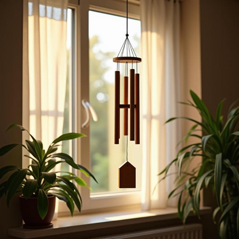 Chuông gió treo cửa sổ đón gió tự nhiên và hút vượng khí