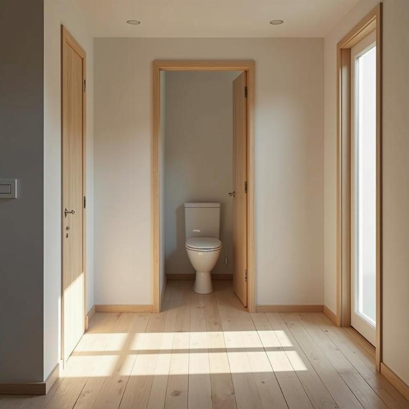 Cửa chính đối diện cửa vệ sinh gây thất thoát tài lộc và mất cân bằng năng lượng phong thủy