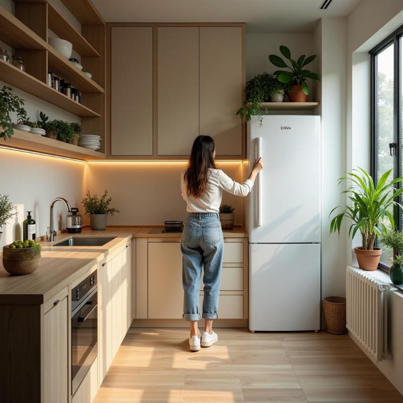 Đặt tủ lạnh đúng phong thủy trong nhà bếp hiện đại, hài hòa vận khí
