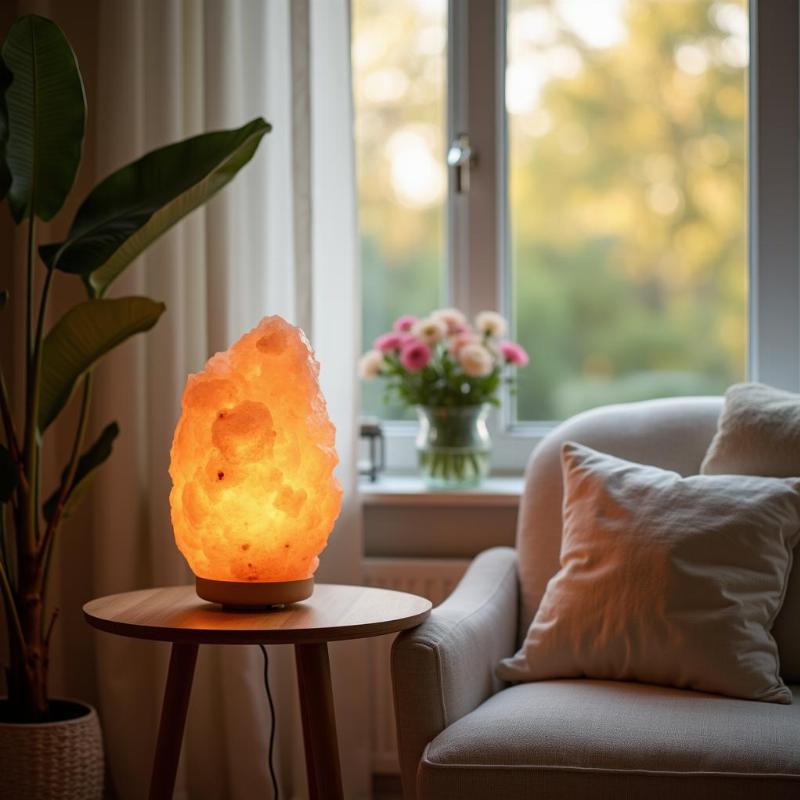 Sử dụng đèn đá muối để cân bằng âm dương cho nhà gần nghĩa trang