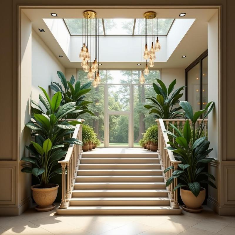 Cách hóa giải phong thủy khi cầu thang nằm ở trung tâm nhà