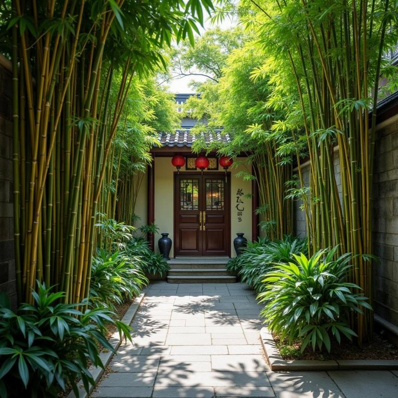 Trồng cây xanh hóa giải phong thủy xấu từ nhà hàng xóm