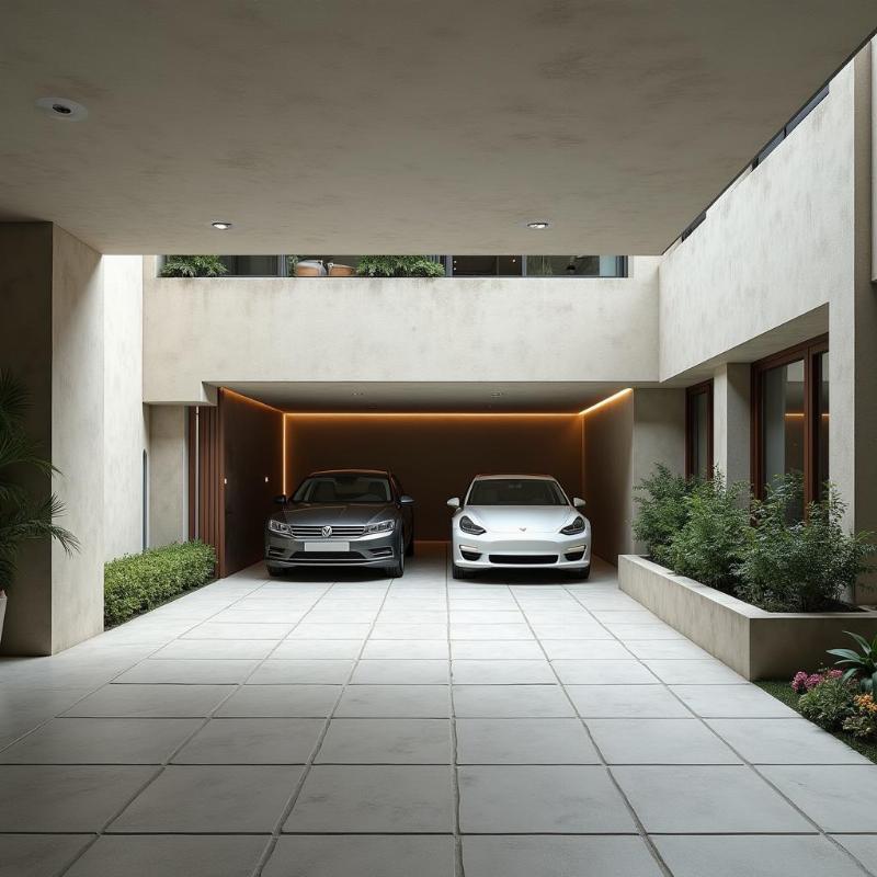 Hướng đặt xe trong nhà phố hợp phong thủy, đảm bảo sự lưu thông thuận lợi