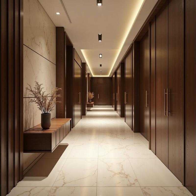 Thiết kế lối đi trong kiến trúc hiện đại hài hòa yếu tố phong thủy, dễ dàng di chuyển và thông thoáng