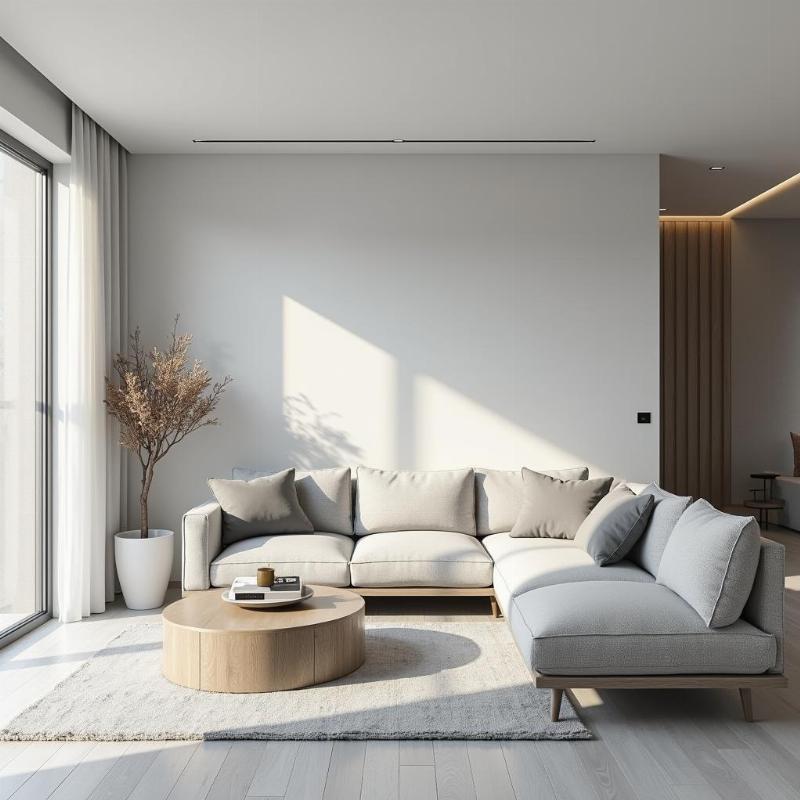 Nội thất sơn trắng xám quá mức gây cảm giác lạnh lẽo, thiếu sức sống