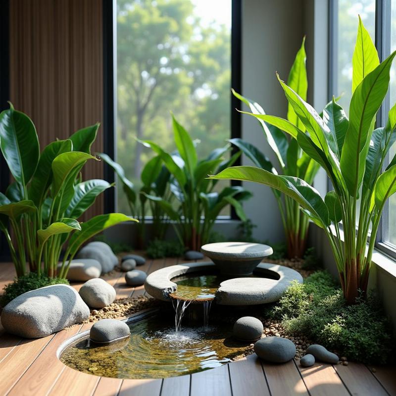 Tiểu cảnh thiên nhiên cân bằng âm dương trong nhà ở hiện đại