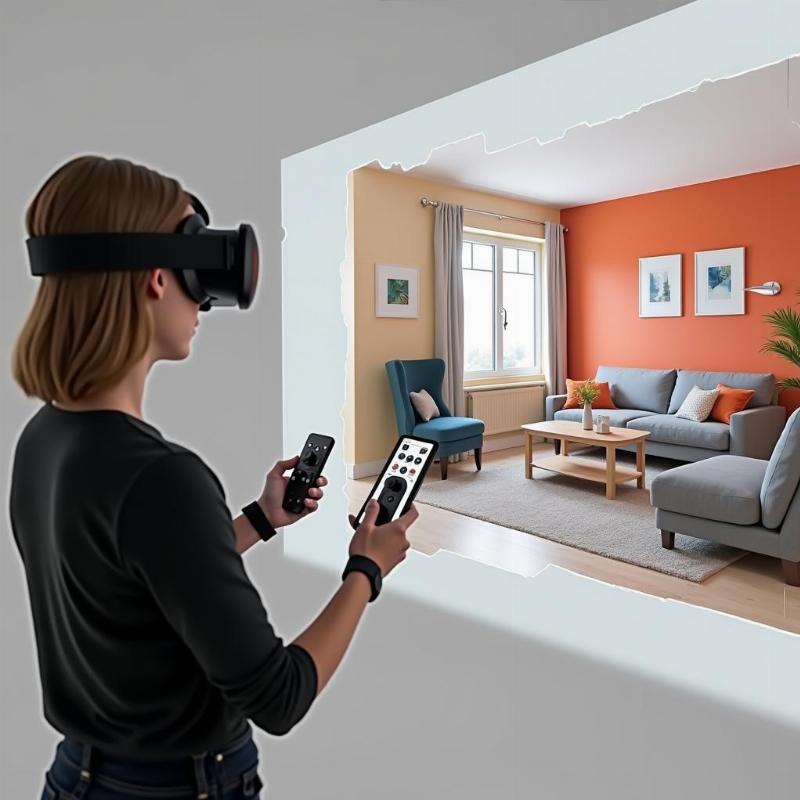 Khách hàng tùy chỉnh căn hộ bằng công nghệ thực tế ảo AR VR